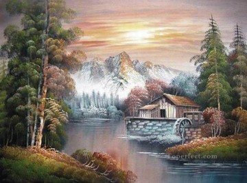 Cheap Vivid Freehand 06 Style of Bob Ross Oil Paintings